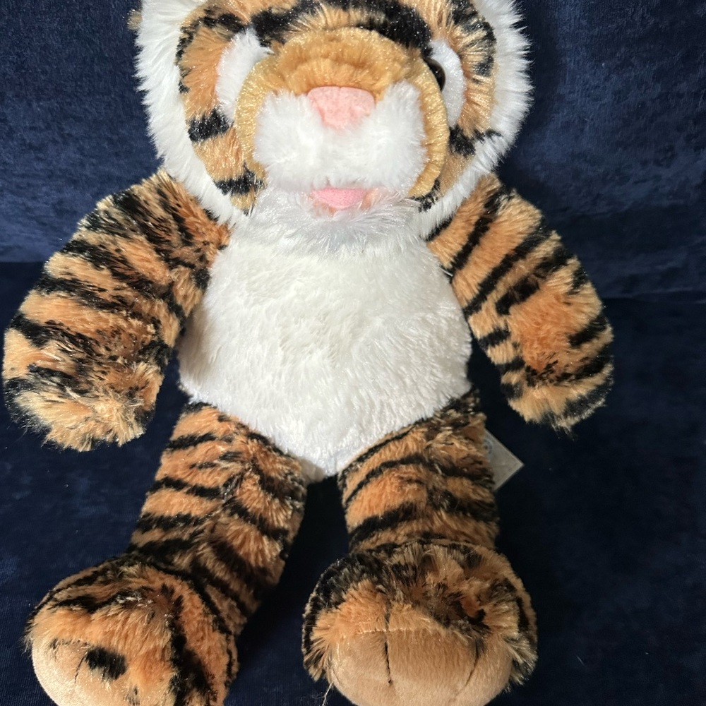 Build-A-Bear Striped Tiger Plush - White and Brown